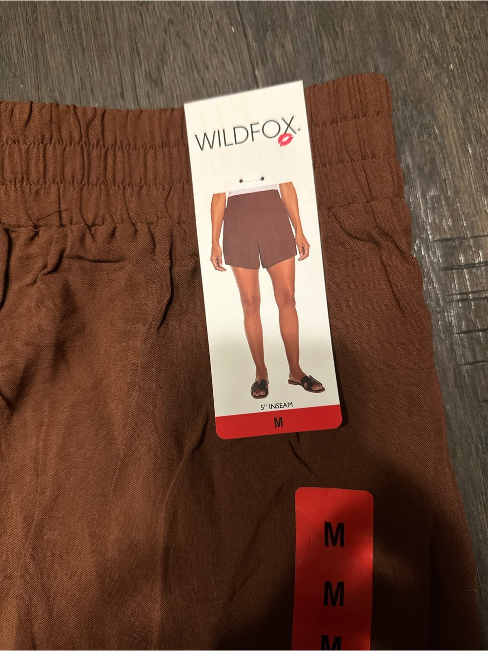 Wildfox Women's Brown High-Waist Casual Shorts